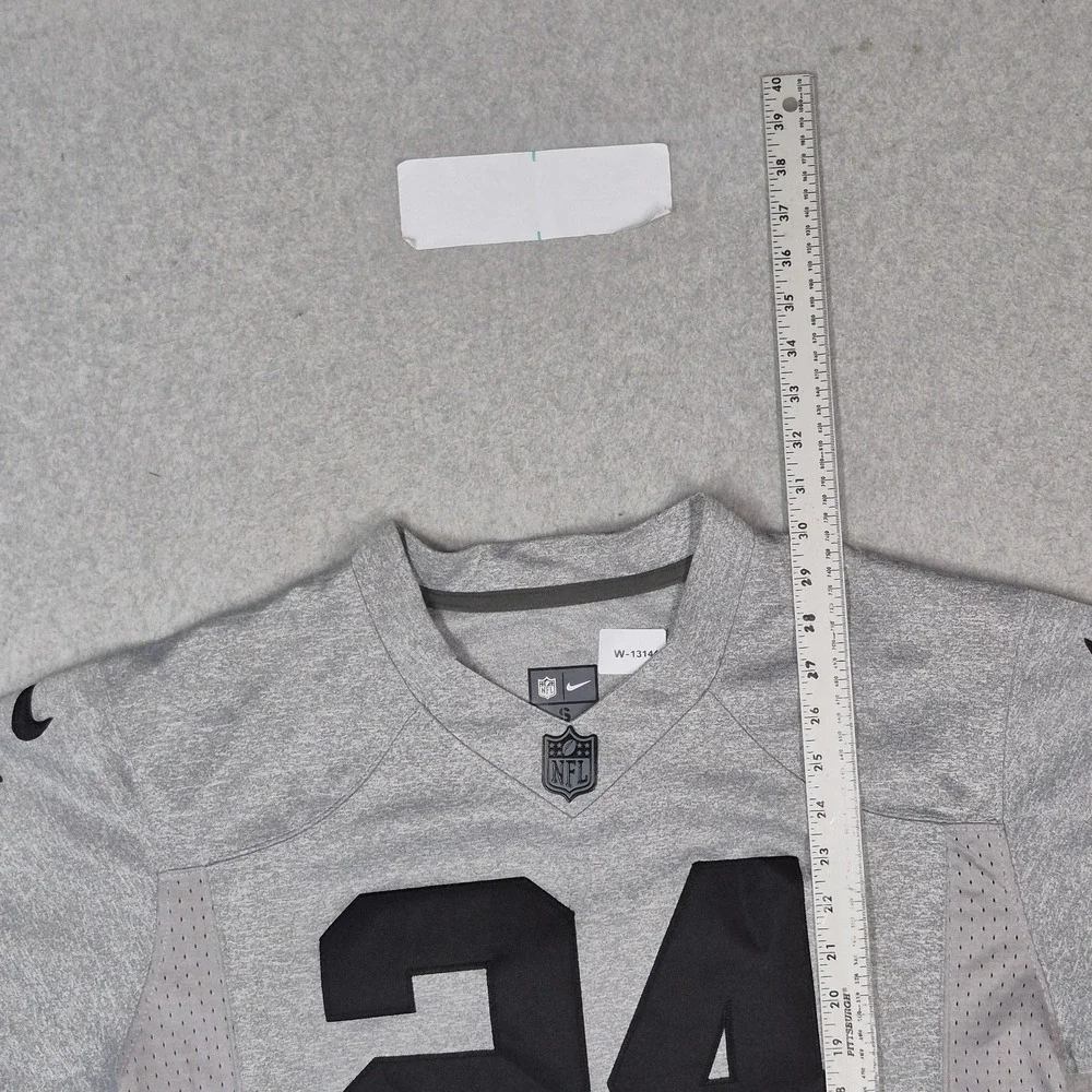Oakland Raiders Men Jersey S Gray Nike Marshawn Lynch 24